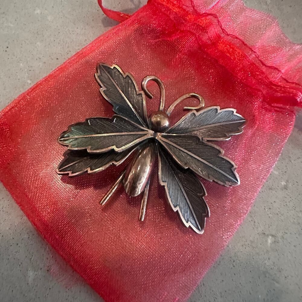 Vintage 1950s Copper Butterlfy/Moth Brooch/Pin-Bell Trading Post